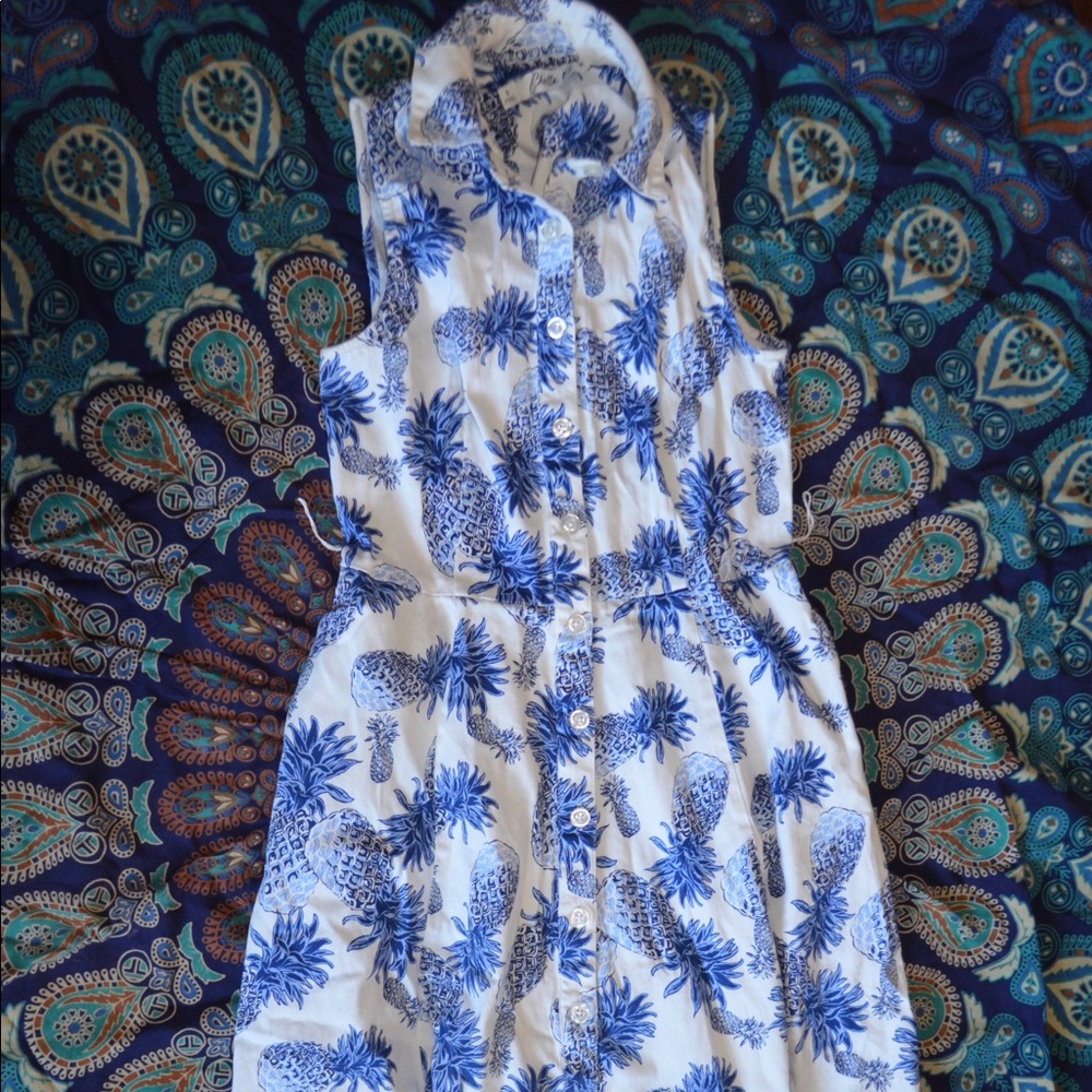 Chetta B pineapple Button Down Dress